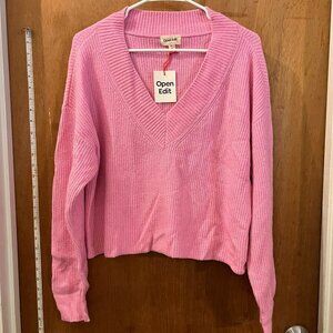 Size S - Open Edit - NWT - Pink Long Sleeve Pullover Sweater